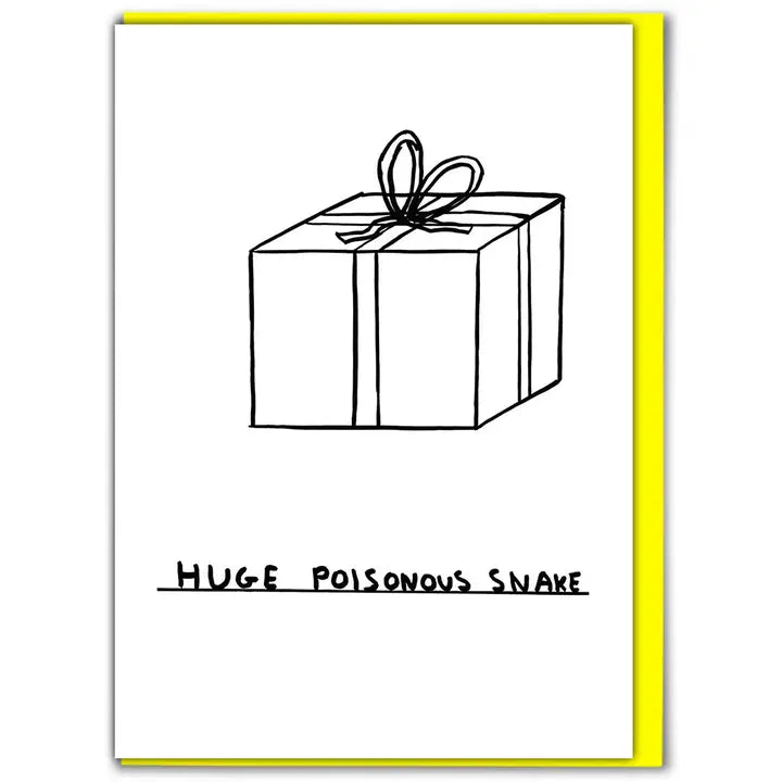 Poisonous Snake Card - David Shrigley