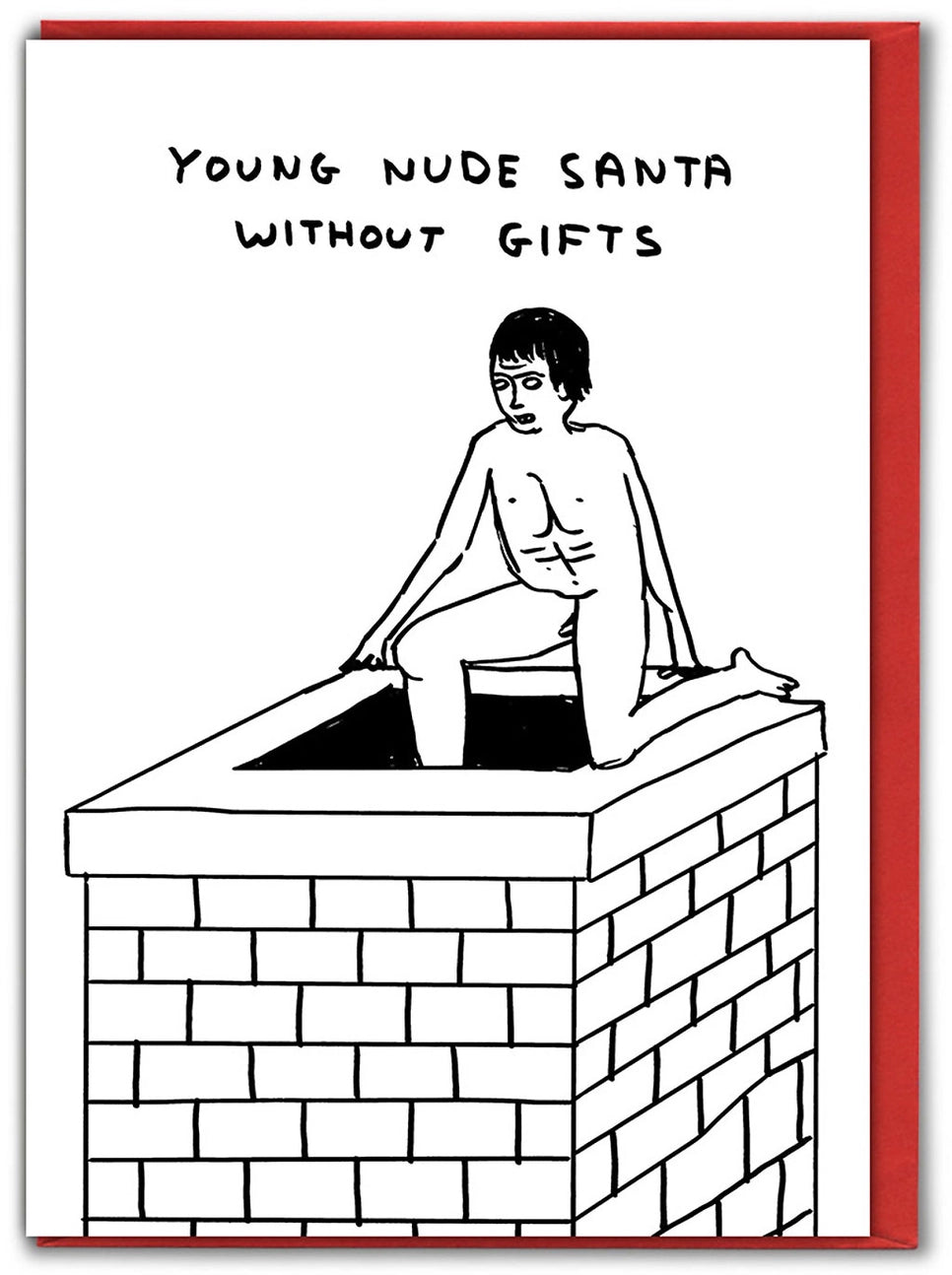 Nude Santa Card - David Shrigley