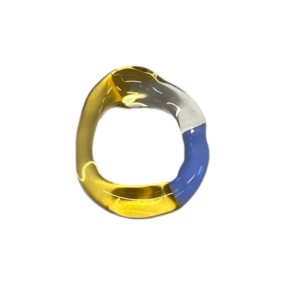 Blue/Yellow Zero Waste Ring - Roslyn Studio