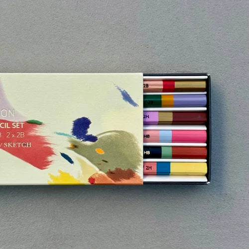 Painted Ink Marble Galaxy - 6 Piece Pencil Set