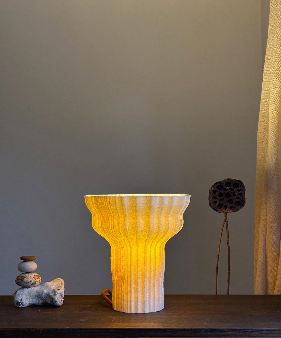 Teoa 3D Printed Lamp - Sandstone