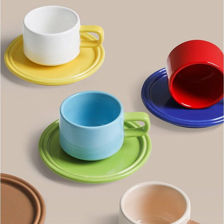 Gohobi Cup and Saucer Set - Brown/Beige