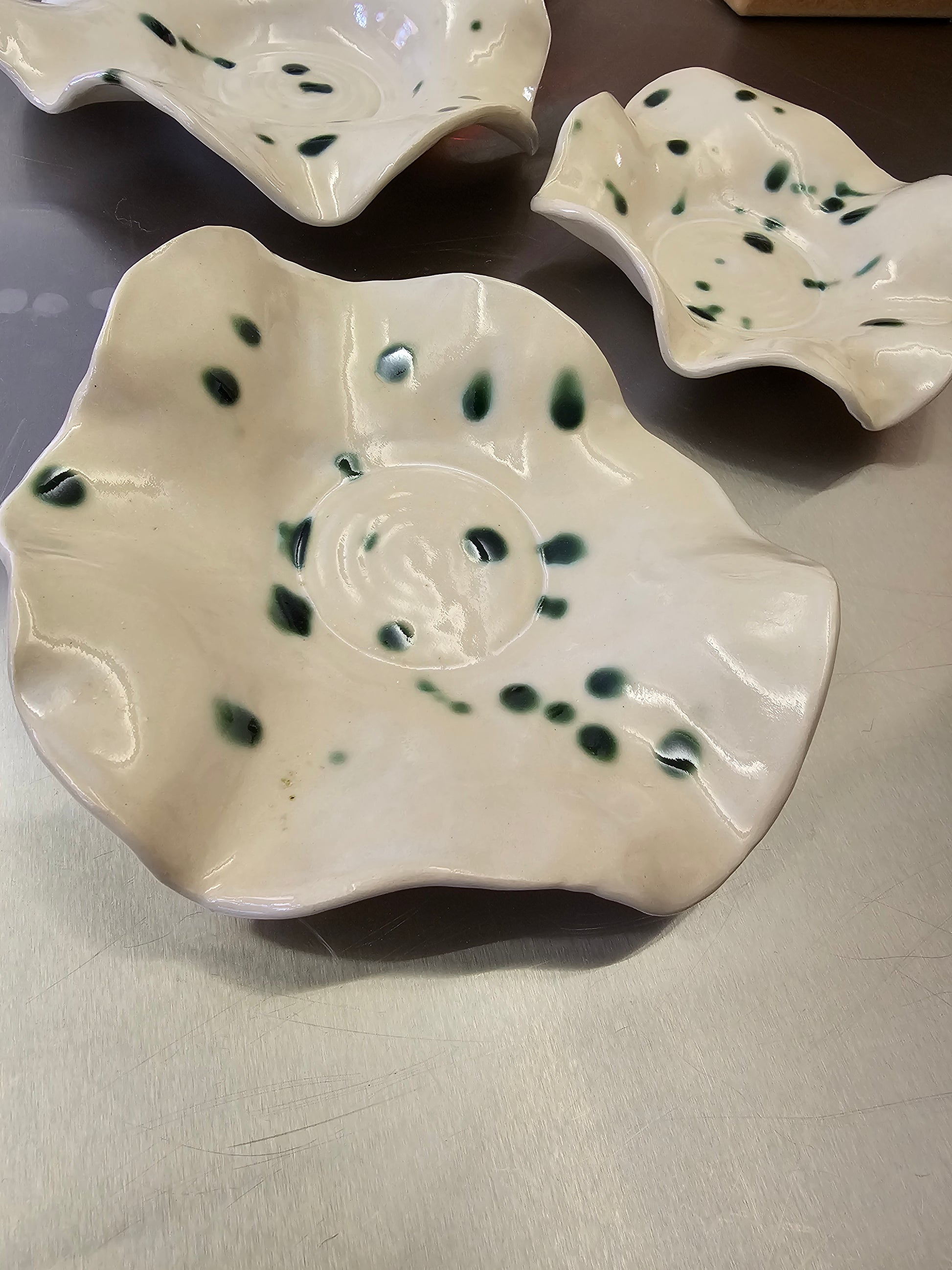 Scattered Verde Wave Bowl