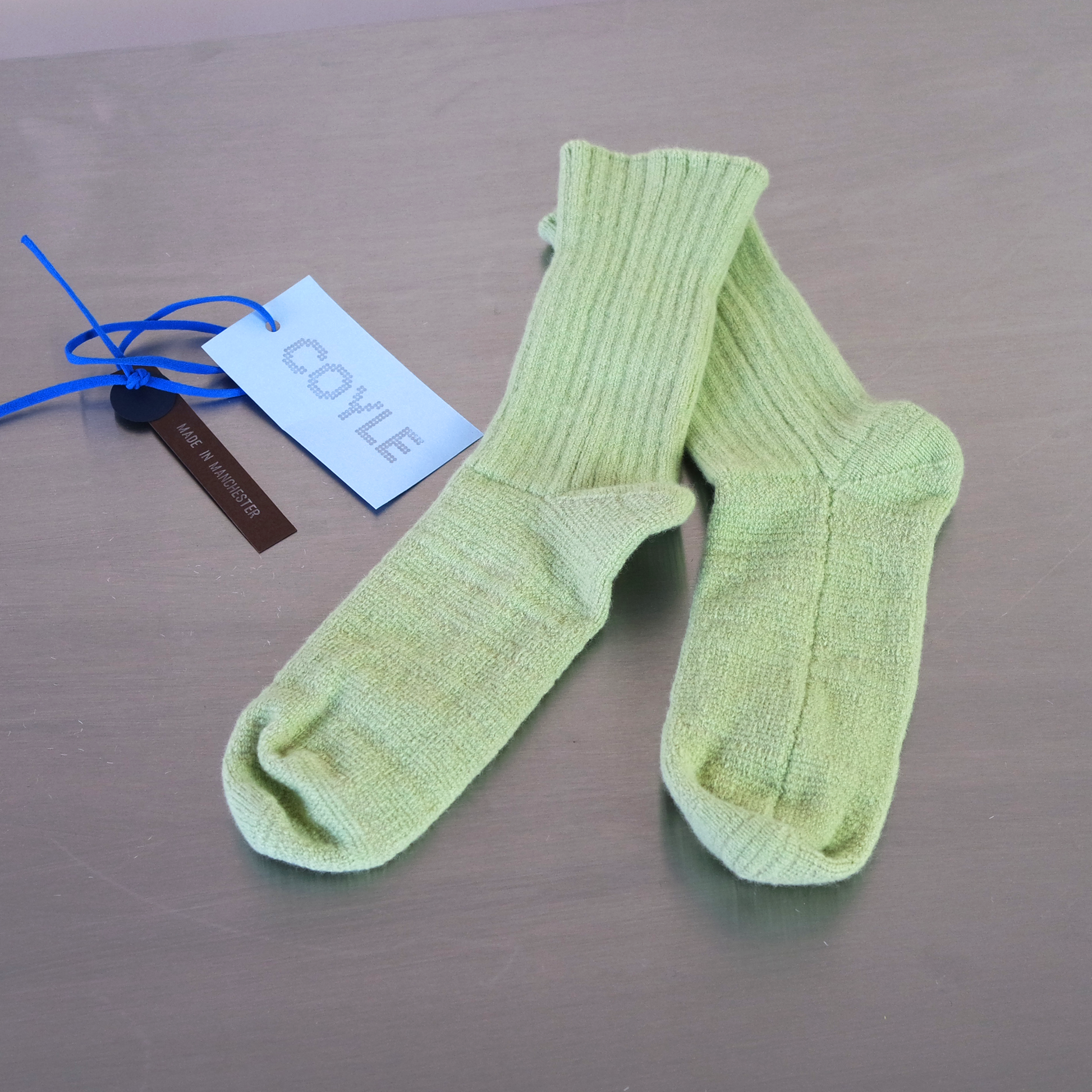 Short Knitted Socks - Lime