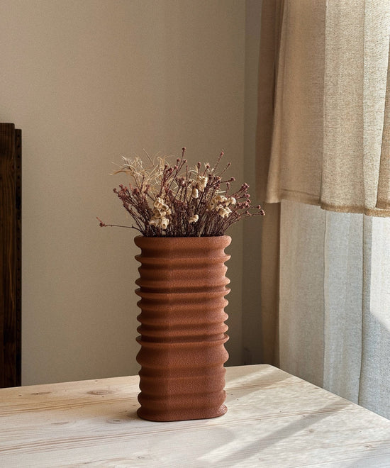 Tun Tall Vase - Burnt Ochre