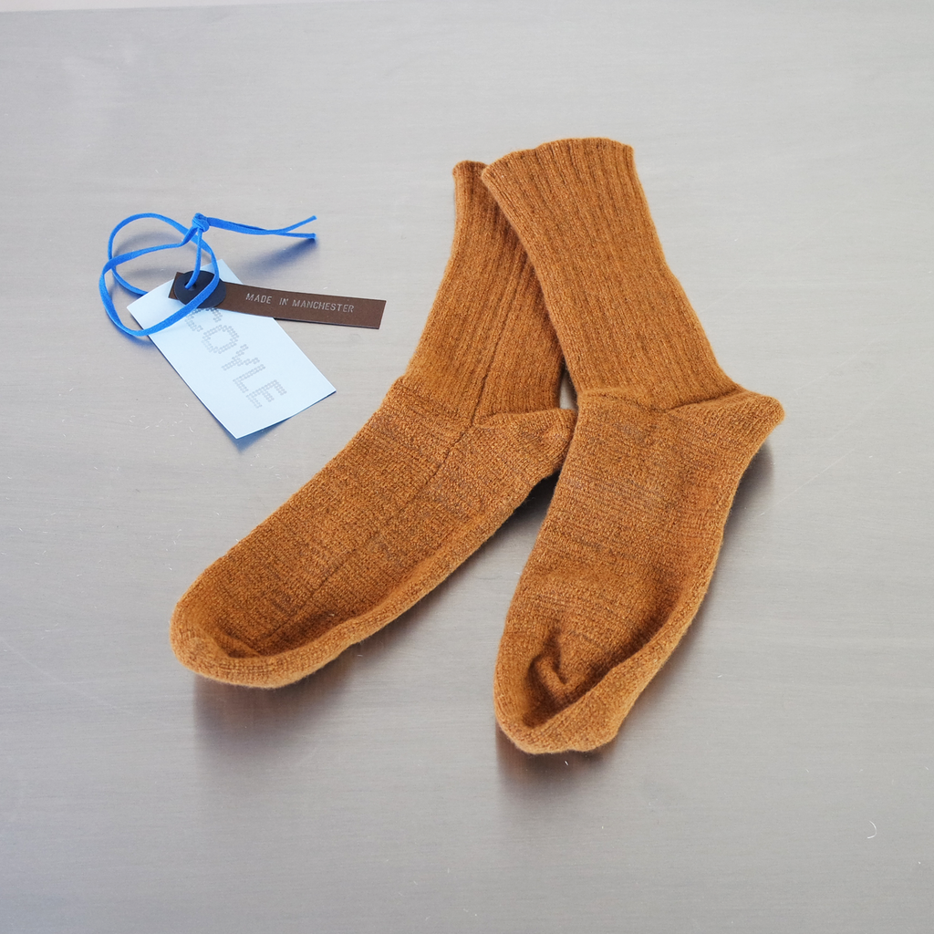 Short Knitted Socks - Chestnut