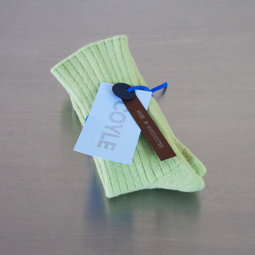 Short Knitted Socks - Lime