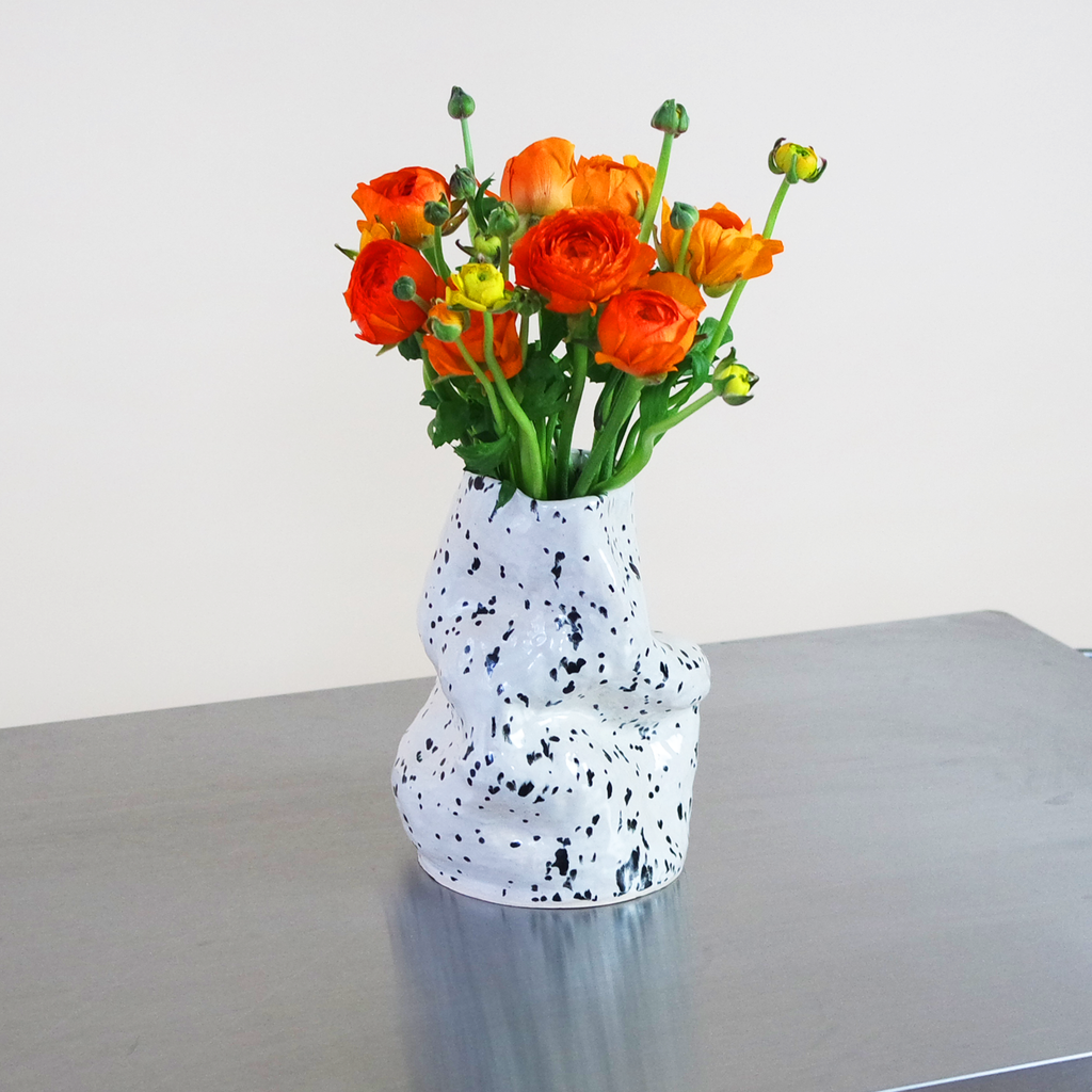 Inka Ceramic Vase 001 - Black/White